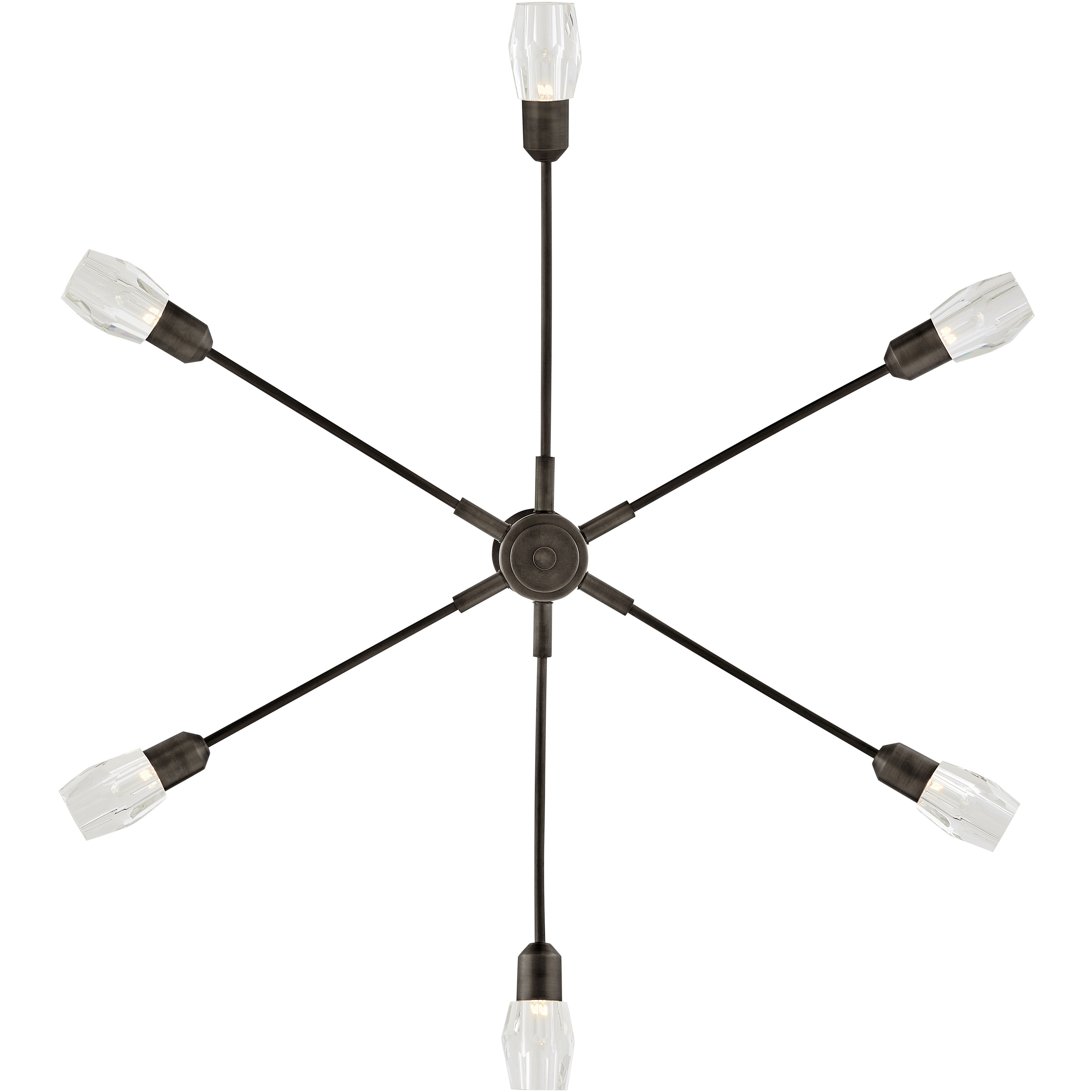 Atera LED 45 inch Black Oxide Chandelier Ceiling Light, Single Tier