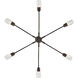 Atera LED 45 inch Black Oxide Chandelier Ceiling Light, Single Tier