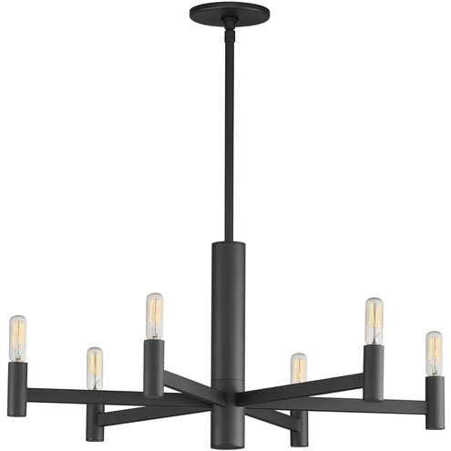 Emana 6 Light 25.5 inch Black Chandelier Ceiling Light