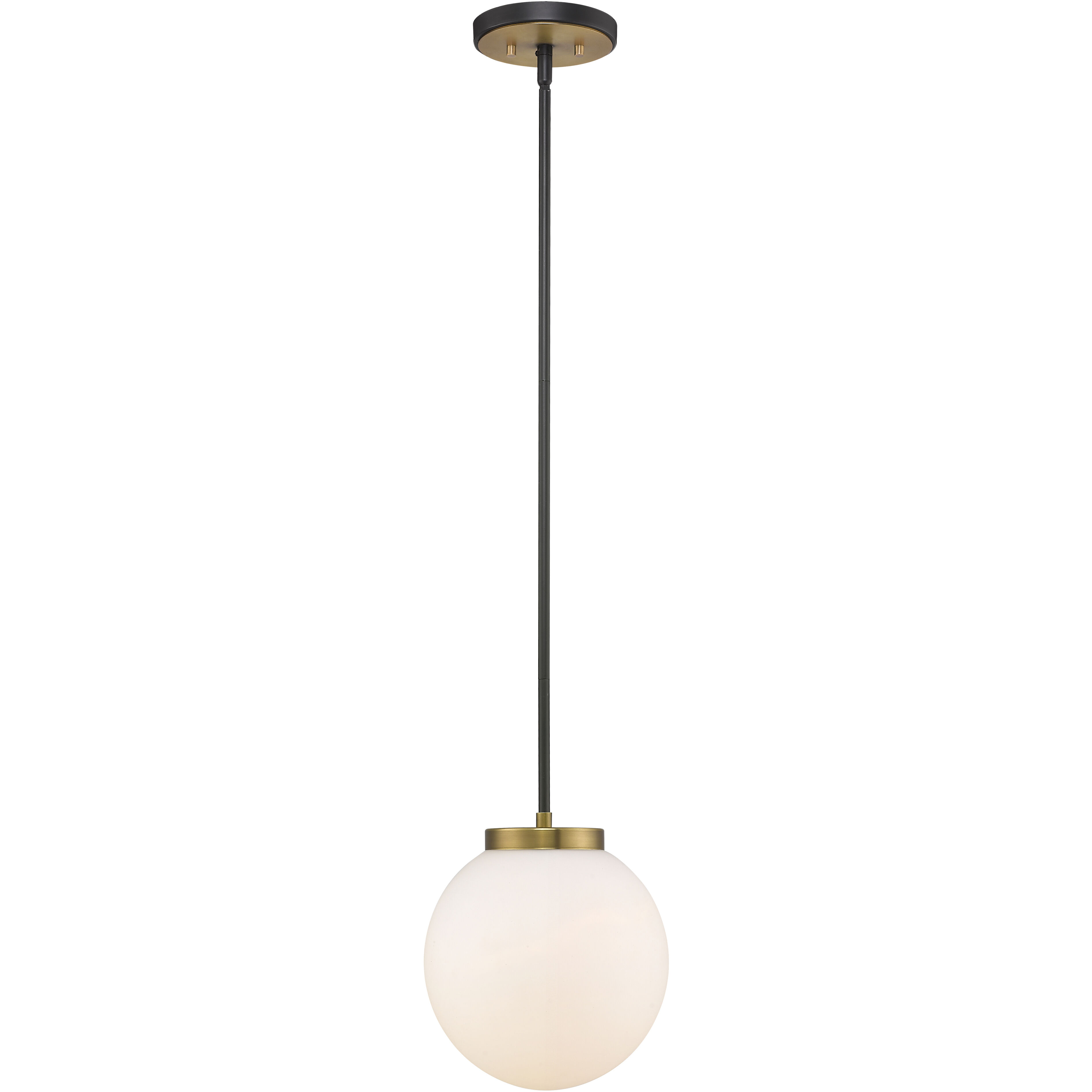 Parsons 1 Light 10 inch Matte Black and Olde Brass Pendant Ceiling Light