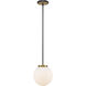 Parsons 1 Light 10 inch Matte Black and Olde Brass Pendant Ceiling Light