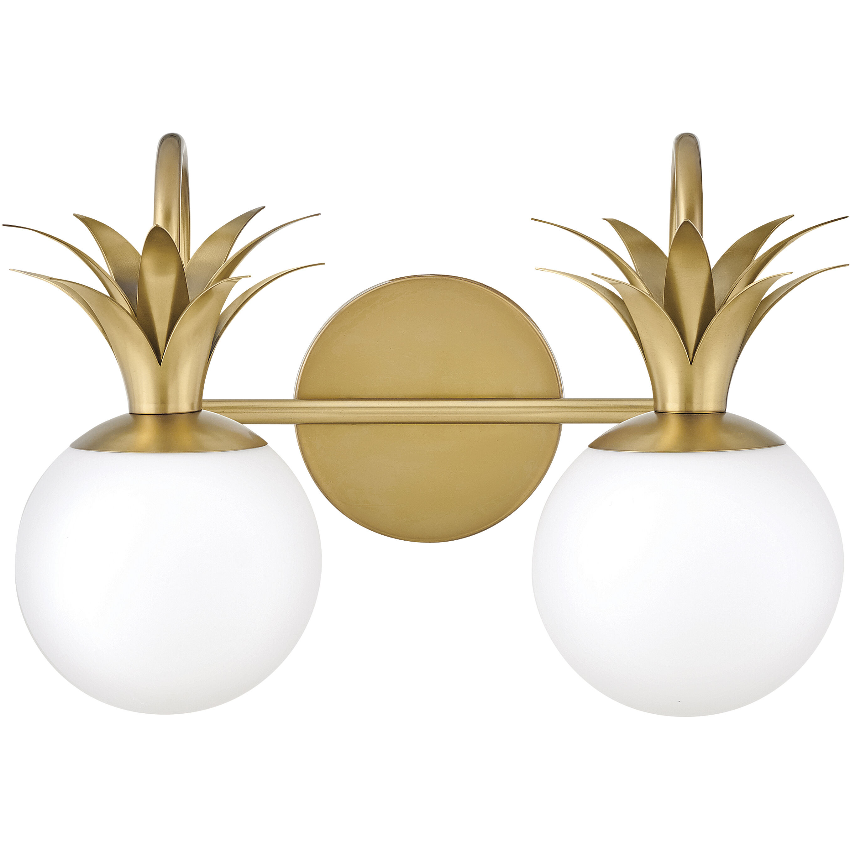 Palma 2 Light 14.75 inch Heritage Brass Vanity Light Wall Light