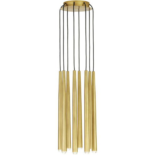 Sean Lavin Pylon LED Natural Brass Chandelier Ceiling Light, Integrated LED