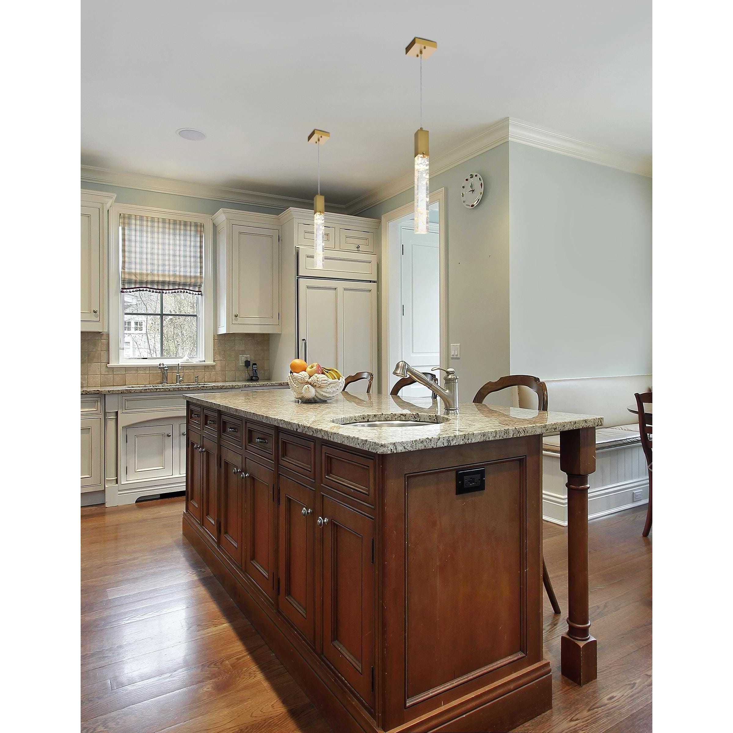 Aurora 1 Light 5 inch Satin Gold Pendant Ceiling Light