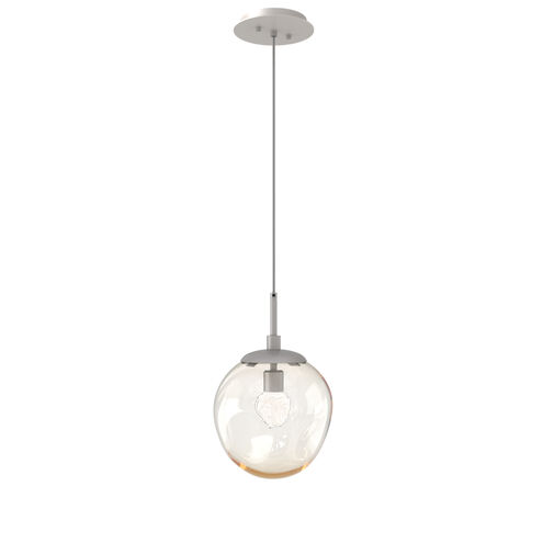 Aster LED LED 10 inch Beige Silver Pendant Ceiling Light in Metallic Beige Silver, 2700K LED, Floret Inner - Amber Outer