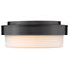 Multi-Family 2 Light 11 inch Matte Black Flush Mount Ceiling Light, Damp
