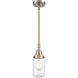Franklin Restoration Dover LED 5 inch Brushed Satin Nickel Mini Pendant Ceiling Light in Clear Glass