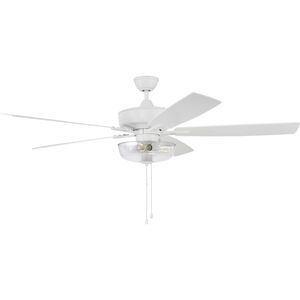 Super Pro 101 60 inch White with White/Washed Oak Blades Contractor Ceiling Fan