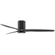 Facet 60 inch Matte Black Fan, Dual Mount