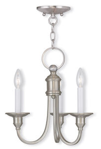 Cranford 3 Light 14 inch Brushed Nickel Convertible Mini Chandelier/Ceiling Mount Ceiling Light