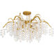Maple 6 Light 29 inch Gold Leaf Semi-Flush Mount Ceiling Light, Extra Large