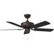 Linden Outdoor 44 44 inch Bronze with Matte White ABS Blades Indoor/Outdoor Ceiling Fan