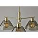 Zoe 3 Light 25.5 inch Antique Brass Chandelier Ceiling Light