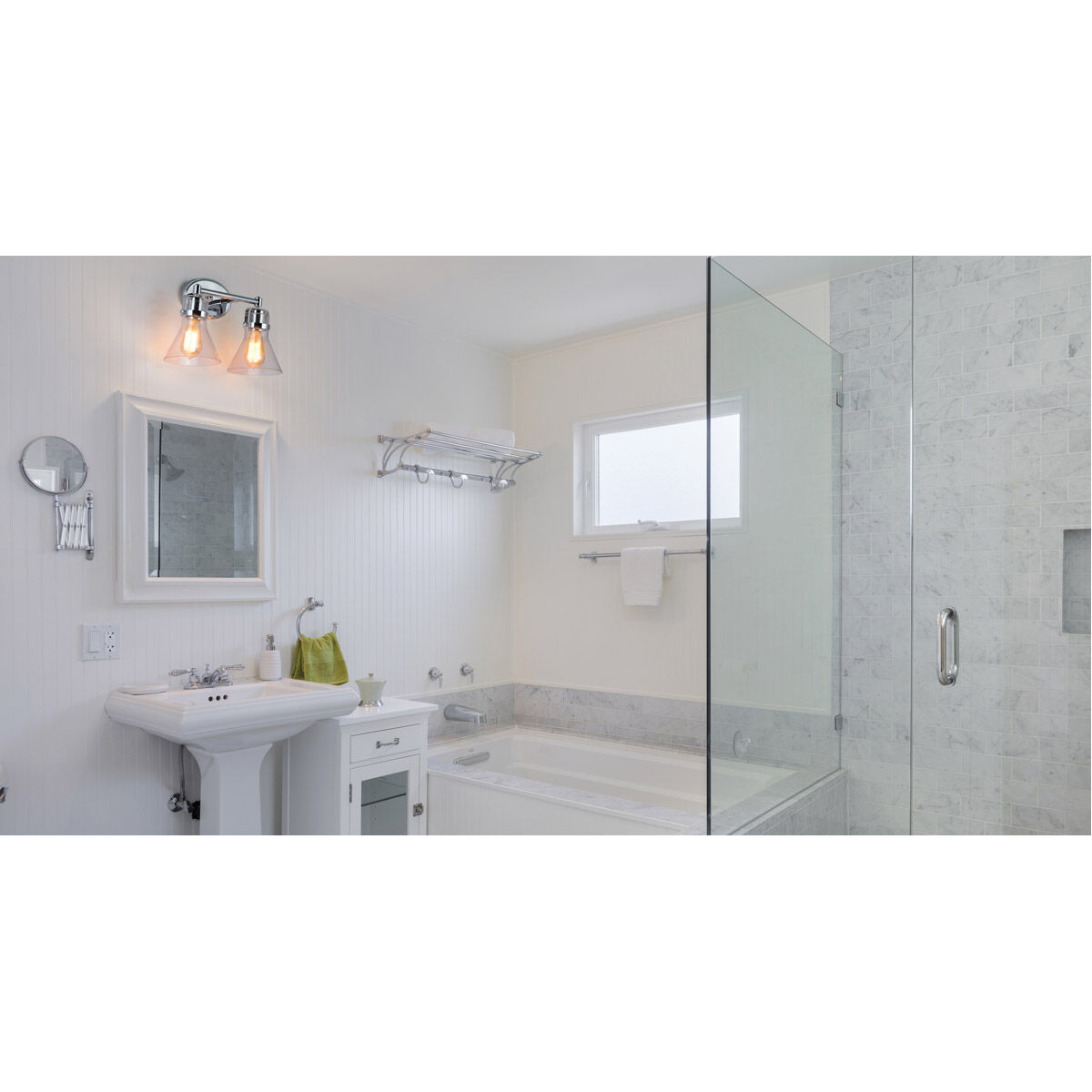 Seafarer 4 Light 33.25 inch Polished Chrome Bath Vanity Wall Light in Incandescent