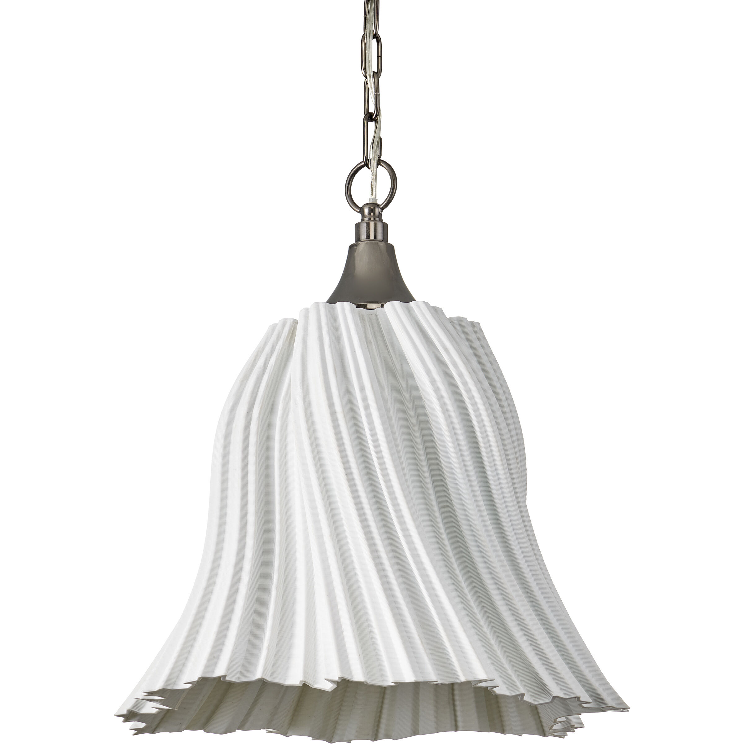 Twirl 1 Light 18 inch White/Antique Brushed Nickel Pendant Ceiling Light