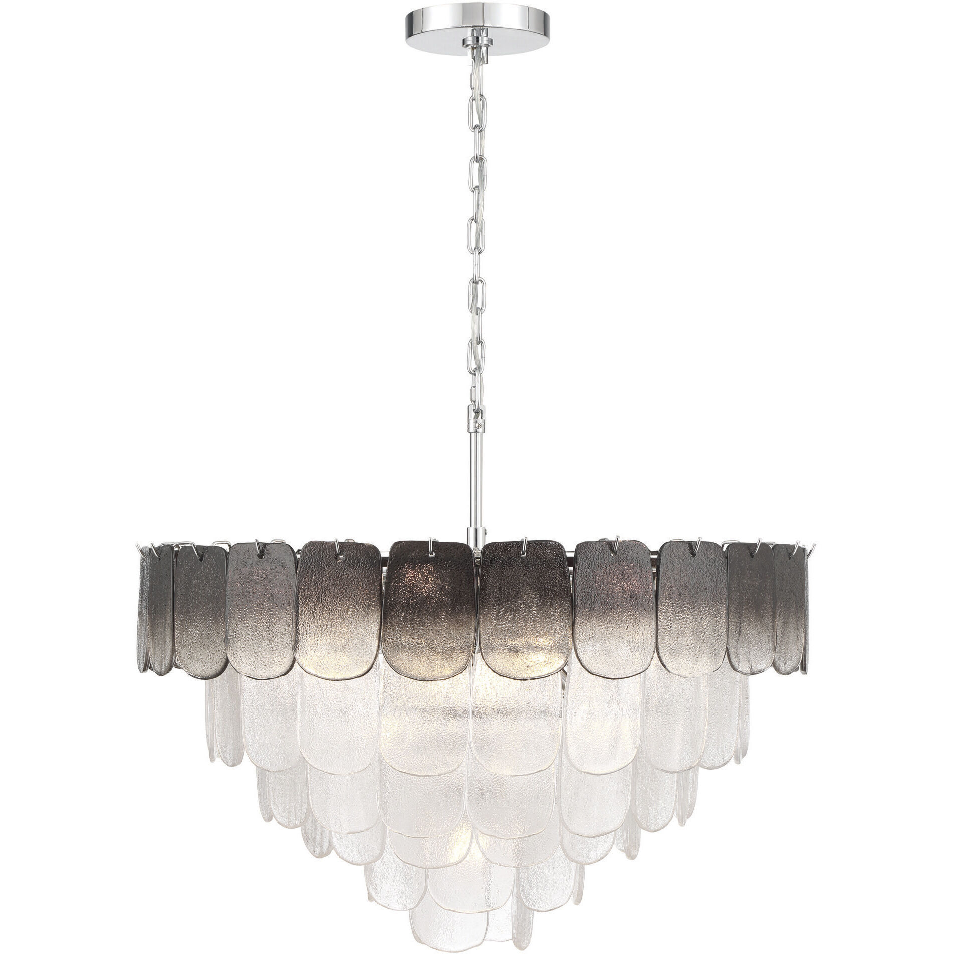 Bianca 19 Light 32.25 inch Polished Nickel Chandelier Ceiling Light in Crystalline Smoke