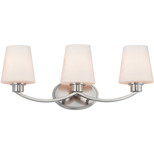 Shelter 3 Light 22 inch Satin Nickel Bath Vanity Wall Light