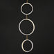 Hoopla LED 15.75 inch White and Gold Chandelier Ceiling Light in White/Gold