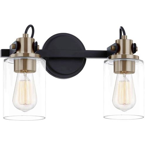 Fusion Collection - Brooklyn Family 13.75 inch Matte Black Bath Bar Wall Light