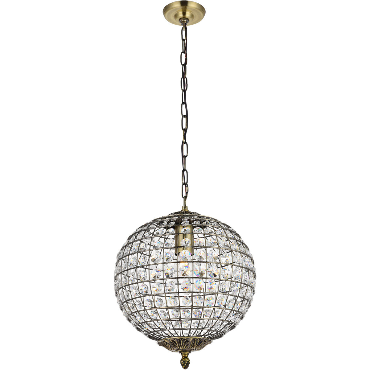 Earlene 1 Light 12 inch Antique Bronze and Clear Pendant Ceiling Light
