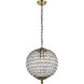 Earlene 1 Light 12 inch Antique Bronze and Clear Pendant Ceiling Light