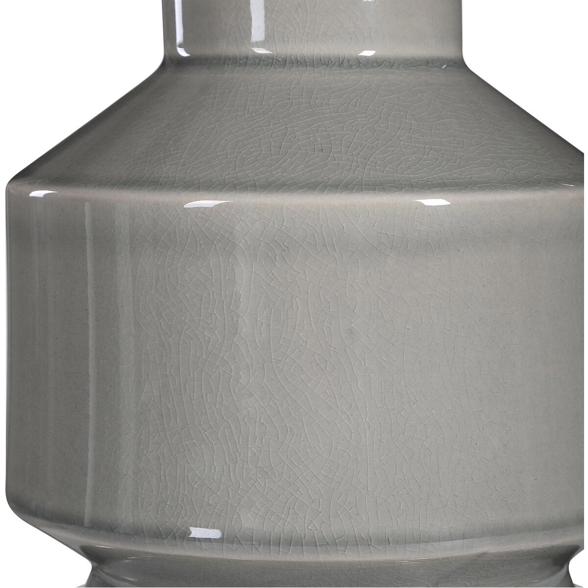 Porter 33 inch 100.00 watt Warm Gray Glaze with Polished Nickel Details Buffet Lamp Portable Light