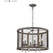 Renaissance Invention 6 Light 20 inch Aged Wood with Clear and Aged Zinc Pendant Ceiling Light