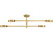 Orson 4 Light 54 inch Modern Gold Flush/Semi Flush Ceiling Light