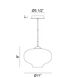 Irresistible Organic Charm 1 Light 11 inch Clear Pendant Ceiling Light