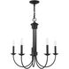 Estate 5 Light 25 inch Black Chandelier Ceiling Light