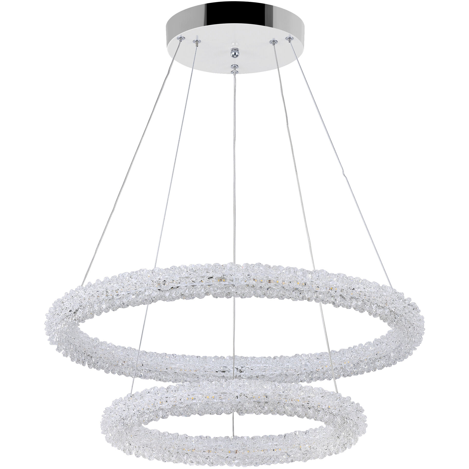 Arielle LED 25 inch Chrome Down Chandelier Ceiling Light