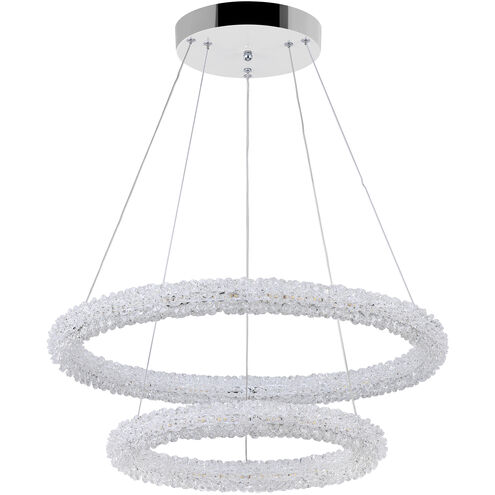 Arielle LED 25 inch Chrome Down Chandelier Ceiling Light
