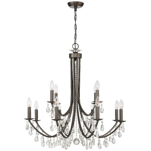 Bridgehampton 12 Light 32 inch Vibrant Bronze Chandelier Ceiling Light in Clear Spectra