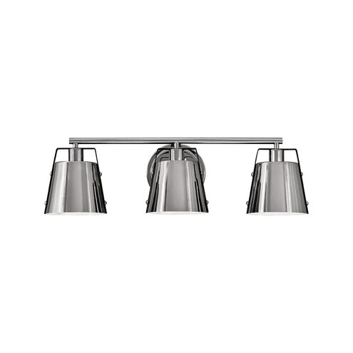 Cartwright 3 Light 26 inch Polished Nickel Vanity Light Wall Light