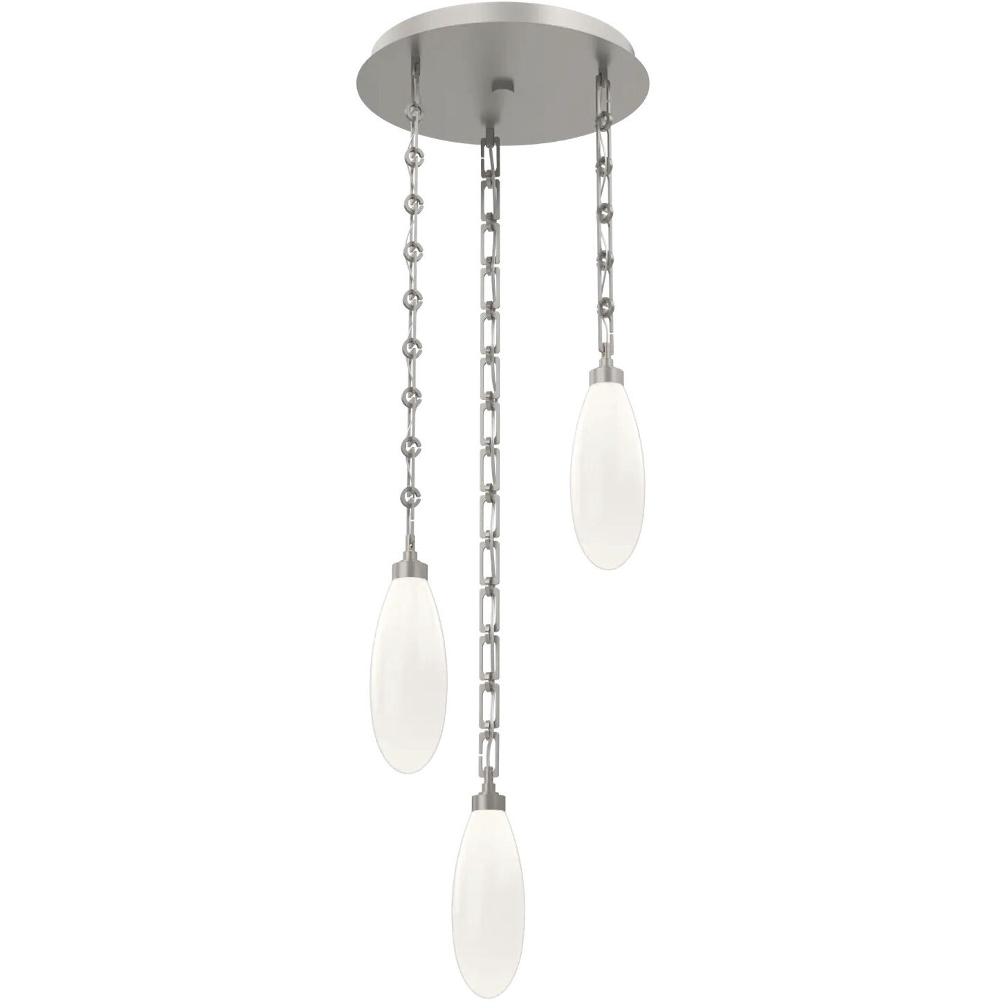 Fiori LED 16.5 inch Beige Silver Multi-Pendant Ceiling Light