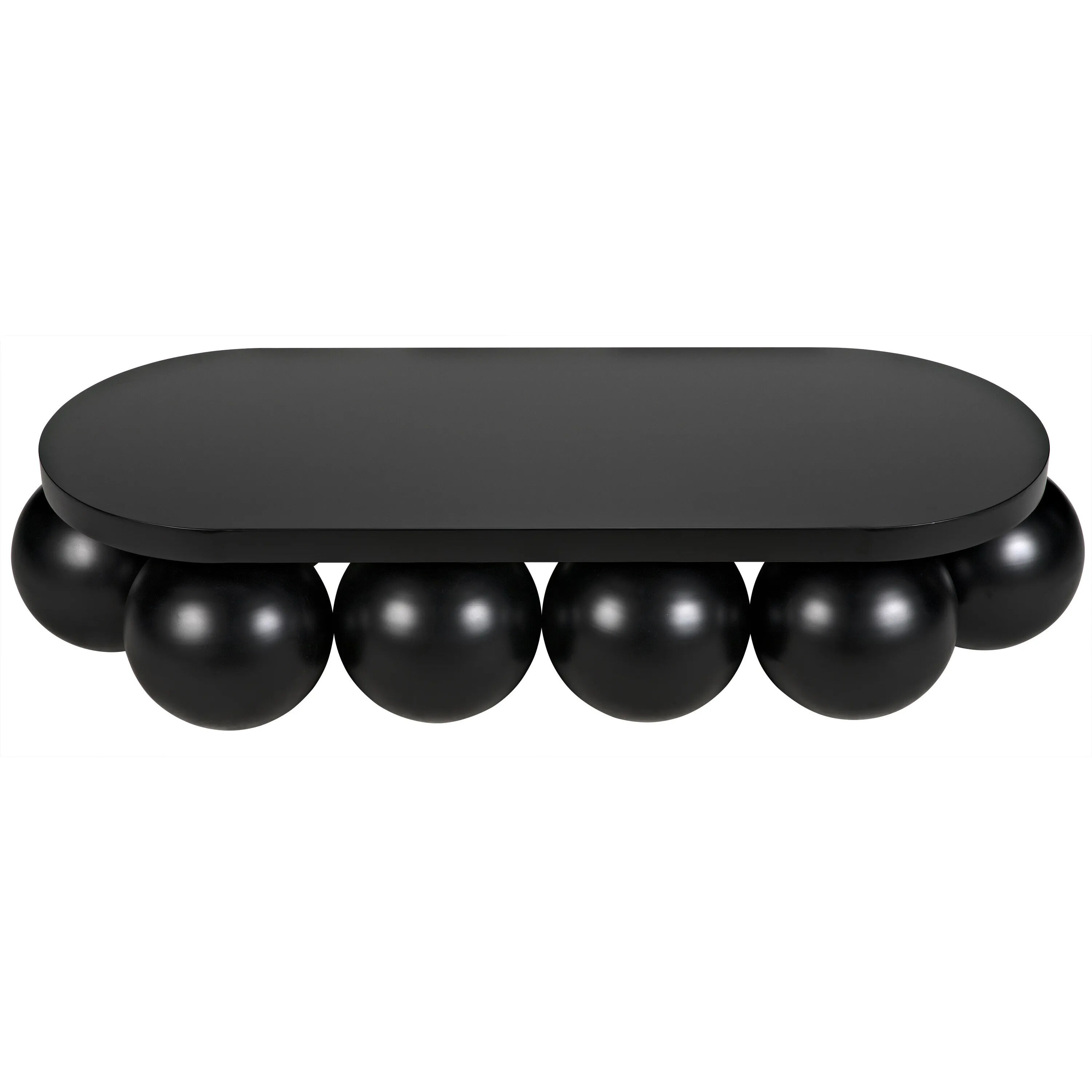Lambreta 74 X 34 inch Matte Black Coffee Table