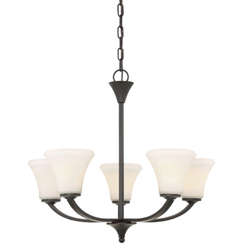 Fawn 5 Light 25 inch Mahogany Bronze Chandelier Ceiling Light