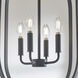 Loretto 4 Light 15.75 inch Midnight Black Chandelier Ceiling Light