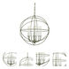 Globe 6 Light 22 inch Aged Silver Chandelier Ceiling Light