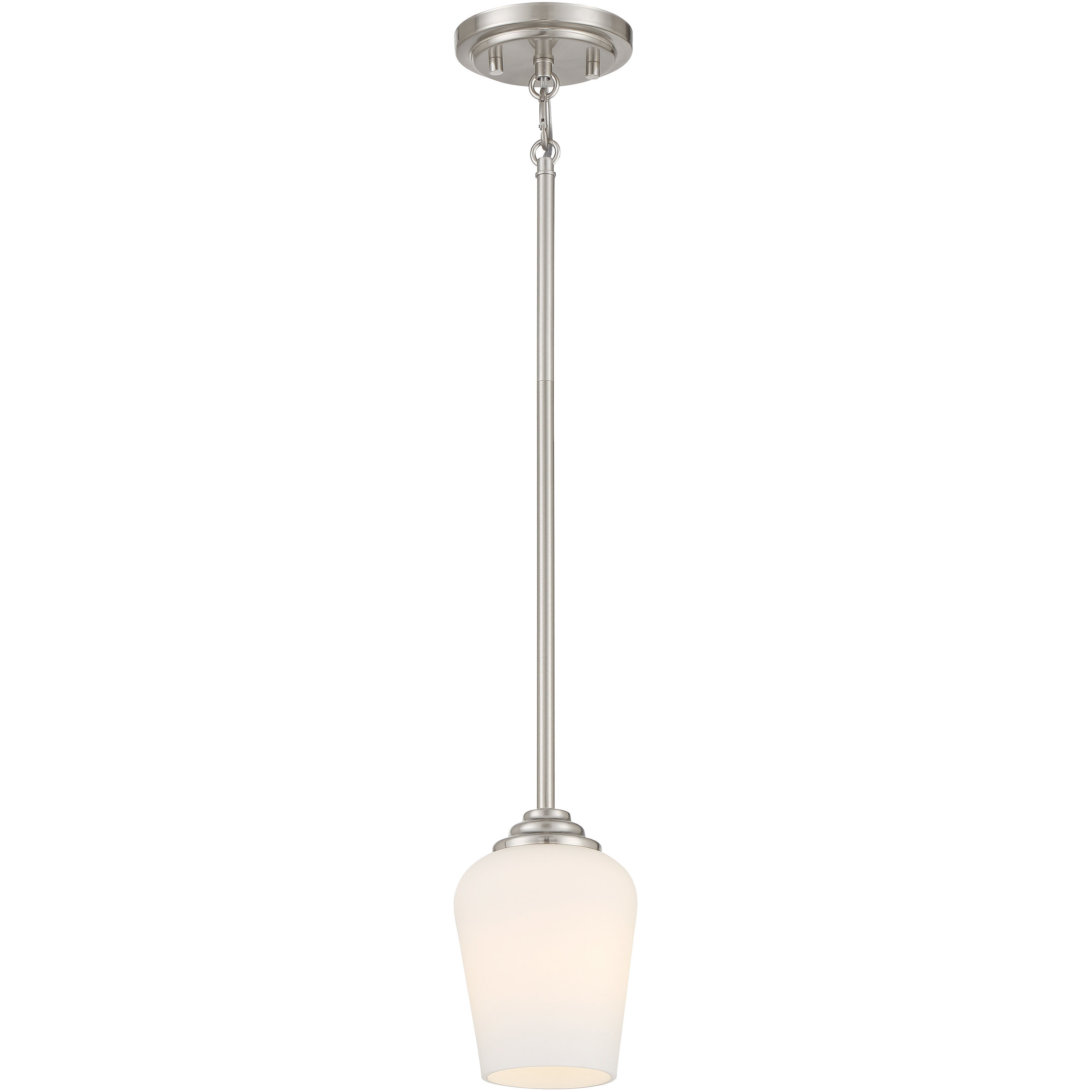 Shyloh 1 Light 4.88 inch Brushed Nickel Pendant / Semi Flush Ceiling Light