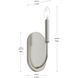 Reines 1 Light 4.5 inch Brushed Nickel Wall Sconce Wall Light
