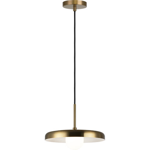 Creston LED 11.88 inch Aged Gold Brass Pendant Ceiling Light