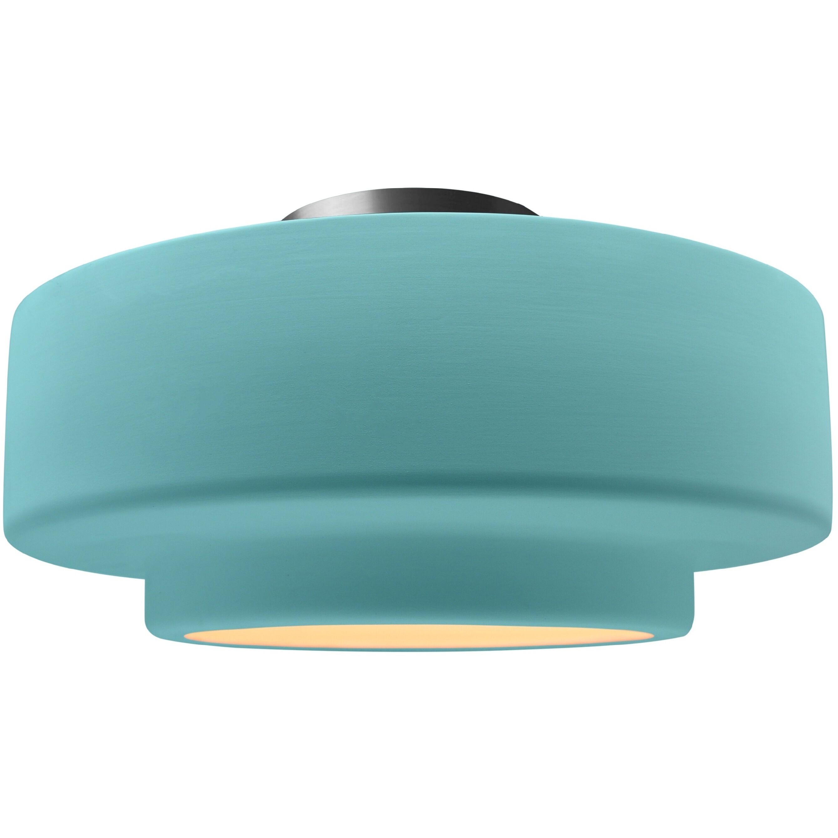 Radiance Collection - Tier LED 16.5 inch Reflecting Pool and Brushed Nickel Semi-Flush Ceiling Light in Dedicated LED, 16.5W x 8H, Form+Finish+Function