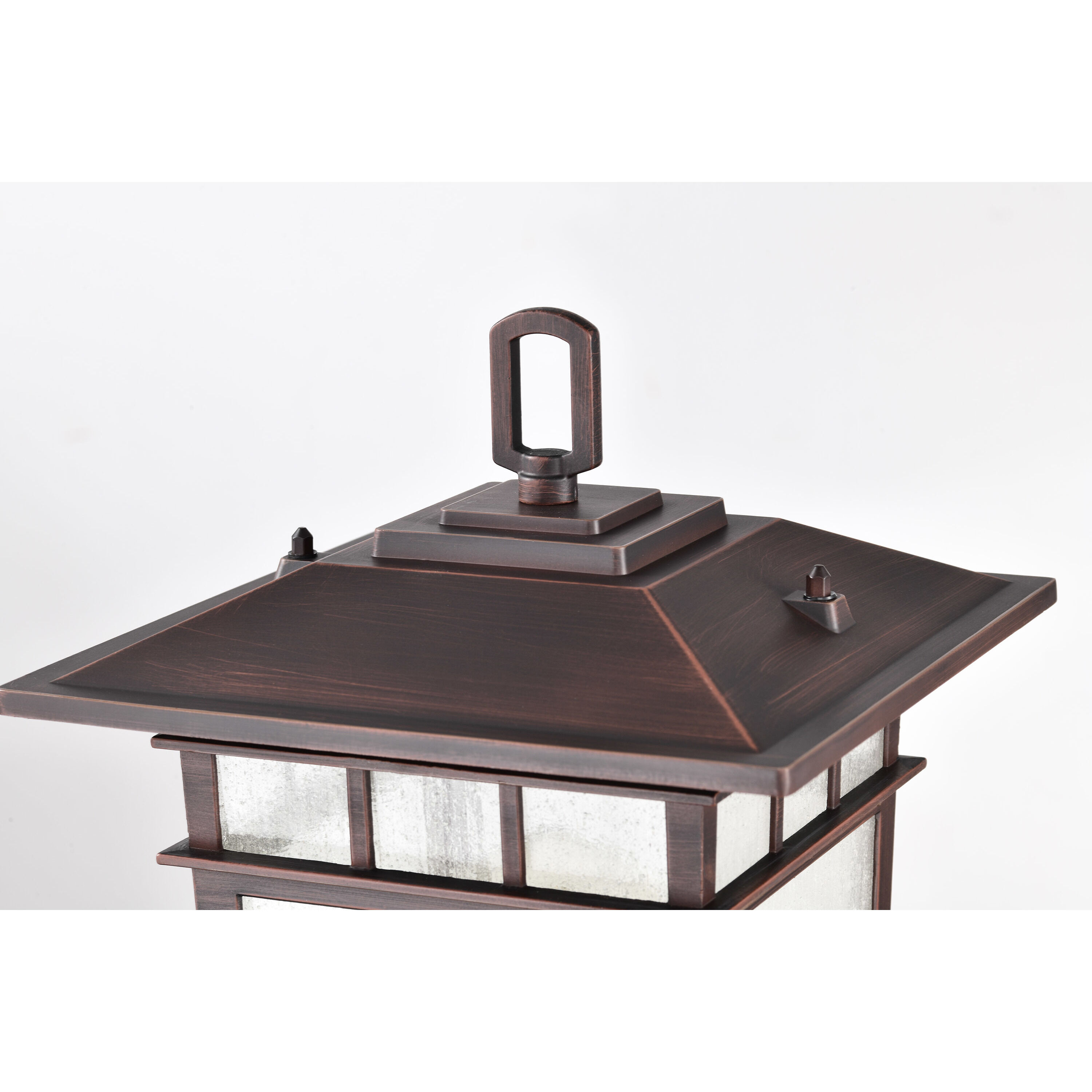 Cove Neck 16 inch Rustic Bronze Post Lantern, Large