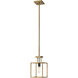 Quadra 1 Light 8 inch Olde Brass and Bronze Pendant Ceiling Light