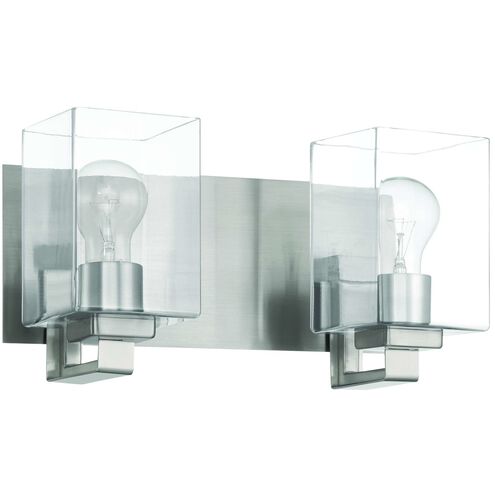 McClane 2 Light 14 inch Brushed Polished Nickel Vanity Light Wall Light