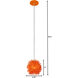 Urchin 1 Light 6.25 inch Electric Pumpkin Mini Pendant Ceiling Light
