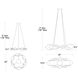 Interlace LED 28 inch Chrome Pendant Ceiling Light, dweLED