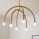 Stella 6 Light 30 inch Natural Brass Chandelier Ceiling Light