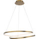 Marques LED 28 inch Aged Brass Pendant Ceiling Light, dweLED